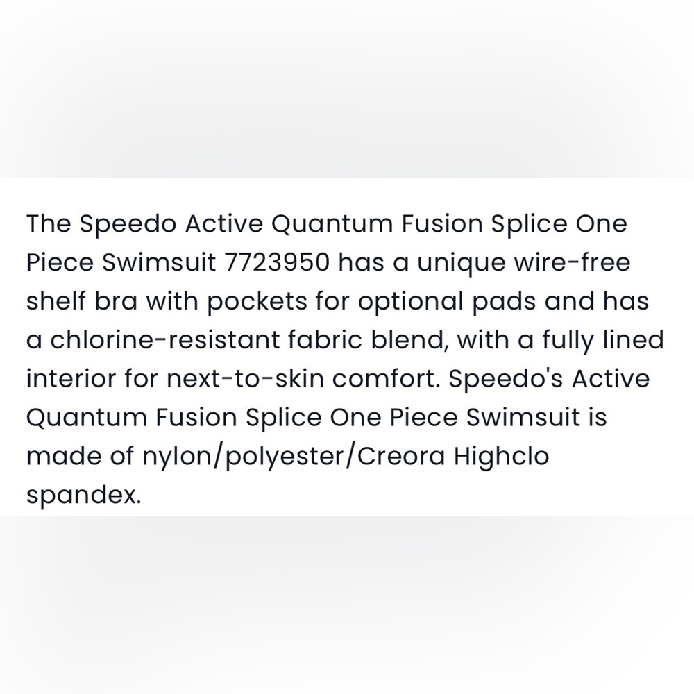 Speedo Active Quantum Fusion Splice One Piece swimsuit - Picture 16 of 16